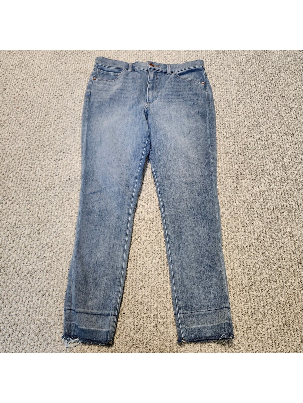 Express Skinny High Rise 4-Way Stretch Light Blue Jeans Size 10R